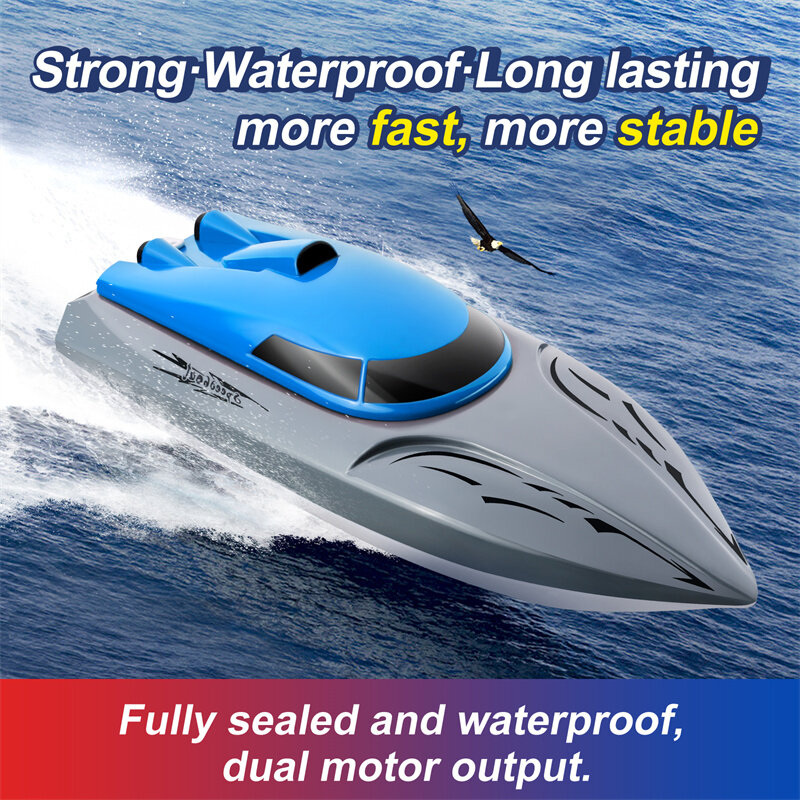 Elektryczny pilot 2.4G łodzi motorowej dla dzieci wodne zabawki łodzi do wielokrotnego ładowania, bezprzewodowa łódź zdalnie sterowana