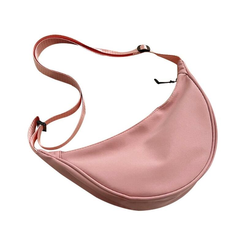 Nylon Messenger Bag Women's New Fashion Dumpling Bag Bag Small Shoulder Lightweight Simple Canvas Bag Bag Shoulder Armpit Y6i9