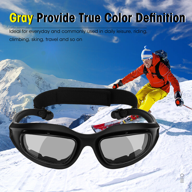 KEMiMOTO-Óculos polarizados para motocicleta, Windproof Moto Goggles, Anti-nevoeiro óculos de ciclismo, proteção ocular, UV400, Tiro