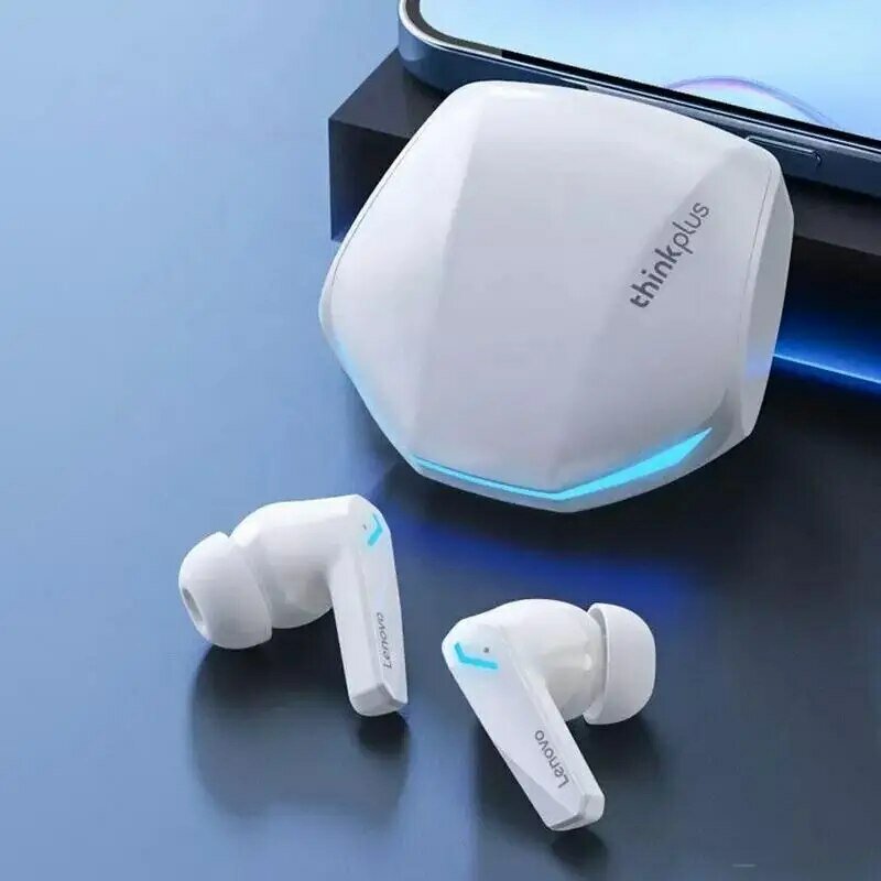 Lenovo GM2Pro earphone Bluetooth 5.3, headphone musik nirkabel dalam telinga bermain game latensi rendah Mode ganda asli