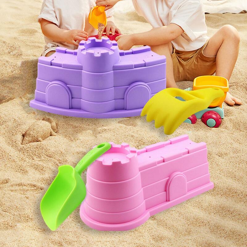 Sandcastle Building Kit para Crianças, Acessório De Praia, Conjunto De Brinquedos De Praia, Ao Ar Livre