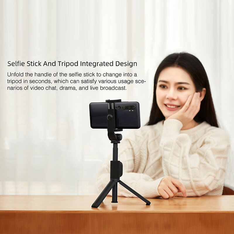 الأصلي شاومي Monopod مي Selfie عصا التكبير بلوتوث ترايبود مع اللاسلكية مصراع عن بعد 360 دوران طوي ل iOS أندرويد