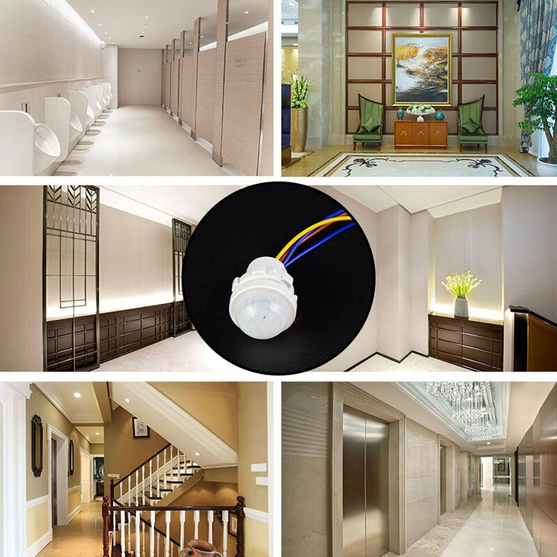110/220V Mini LED Lampu Malam Sensitif Rumah Dalam Ruangan Luar Ruangan Lampu Inframerah Deteksi Sensor Gerak Otomatis Saklar Lampu Sensor