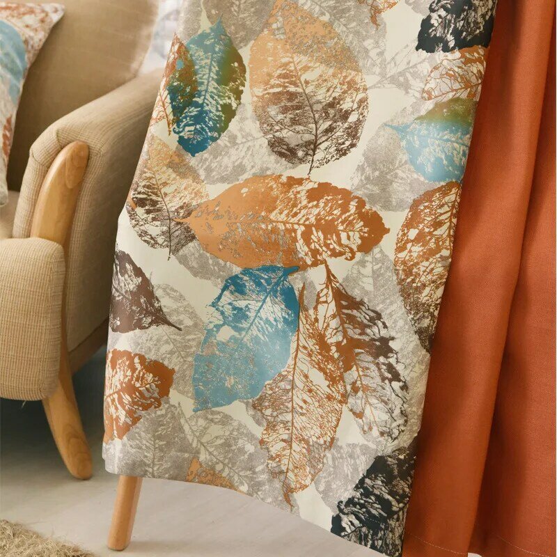 Cortinas opacas de tela impresa de alta precisión de estilo europeo personalizadas para decoración de sala de estar y dormitorio