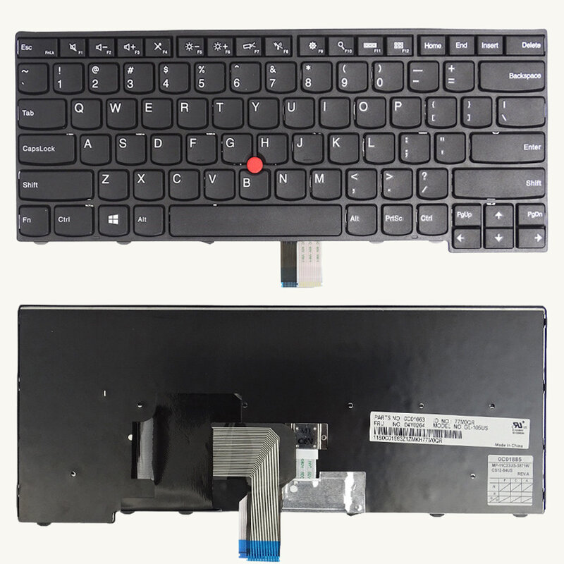 สำหรับ ThinkPad Lenovo แป้นพิมพ์แล็ปท็อปเรา/BR/SP/UK/Ru/de T440 T440p T450S T440s T460 L440 L450 T450แป้นพิมพ์04Y0862 T431s