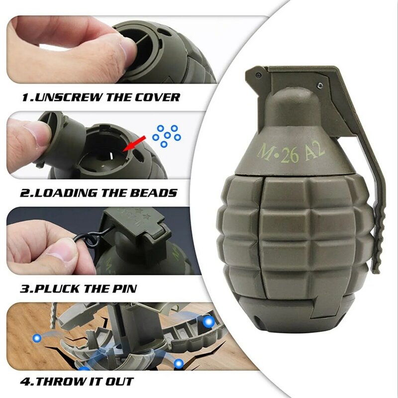 M26 Grenade Toy para Cosplay, Gel Blaster, Water Bomb Burst, CS Shooting Game, suporte realista, Airsoft Paintball Gear, modelo