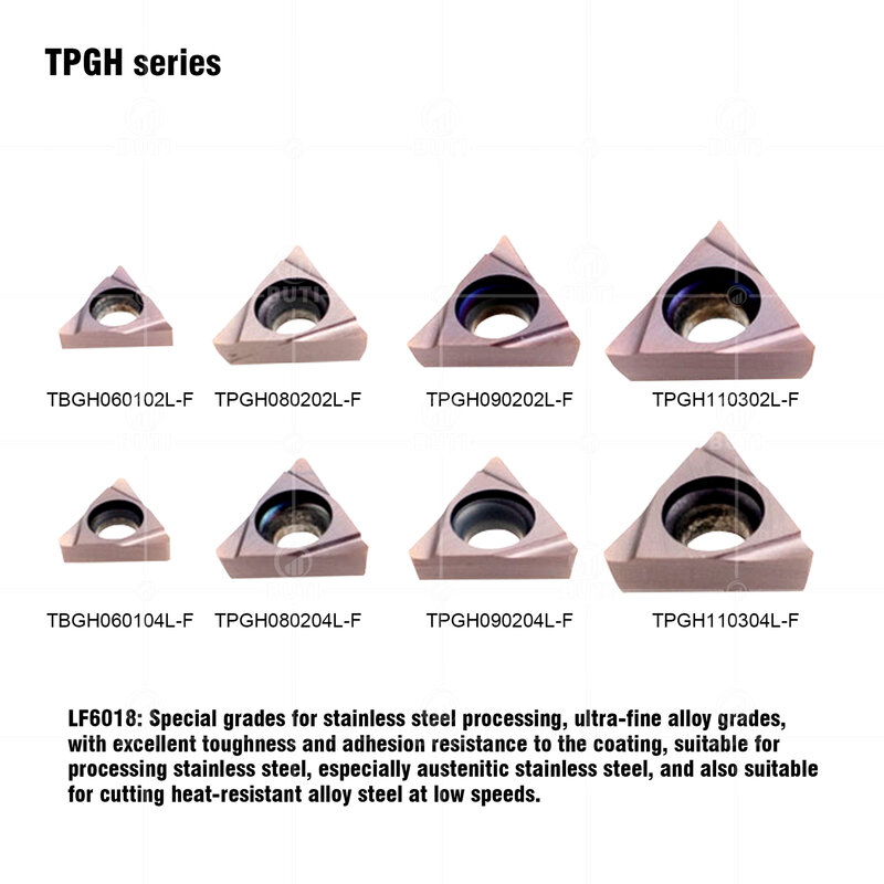 Deskar-insertos de carburo de TPGH110302L-F, herramientas de perforación, 100% Original, TPGH080202, TPGH080204, TPGH090202, TPGH090204, TPGH110304L-F, LF6018