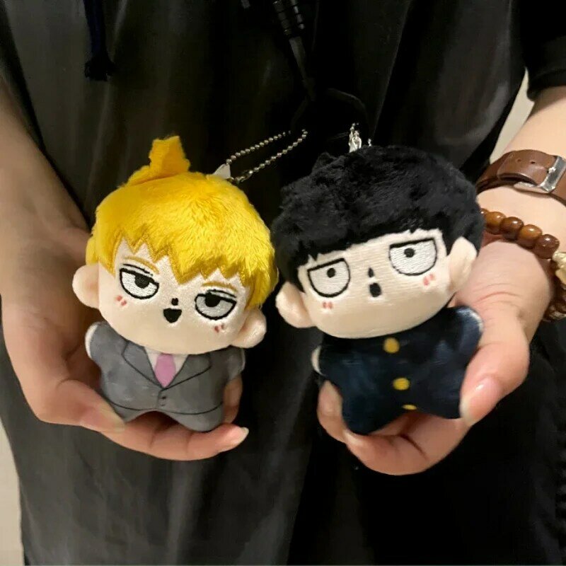 12cm Mob Psycho 100 Plüsch Puppe Schlüssel bund Tasche Anhänger Cartoon Anime Figur Kageyama Shigeo Kawaii Stofftier Sammlung Geschenk