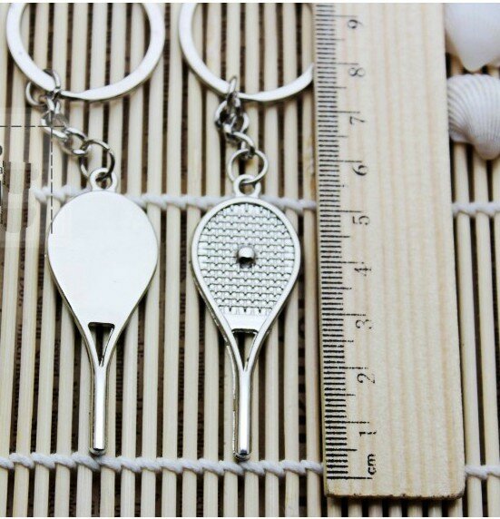 Porte-clés pendentif sac de tennis en plastique, mini raquette, petits ornements, chaîne de sport continent, souvenirs de fans, porte-clés cadeaux