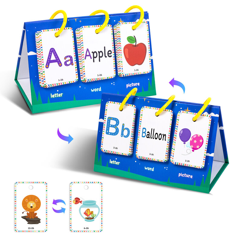 Kinder frühe Bildung Puzzle Englisch Farbe Formen Buchstaben Zahlen Eltern-Kind-Interaktion drei dimensionale Karte kognitive Spielzeuge