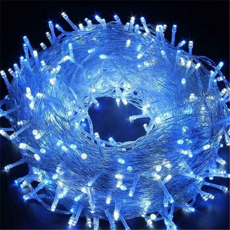 Guirlande lumineuse étanche et décorative, 5m 10m 20m 30m 50m 100m, pour fête de mariage, noël, maison, fée, scintillante, prise ue