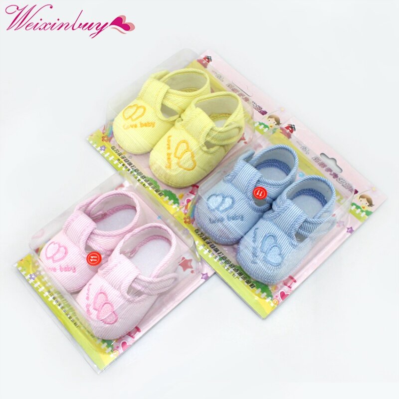 Newborn Baby Boys Girls Soft Sole Crib Toddler Shoes Canvas Sneaker Kids Infant Anti-Slip Princess Shoes Walking Shoes