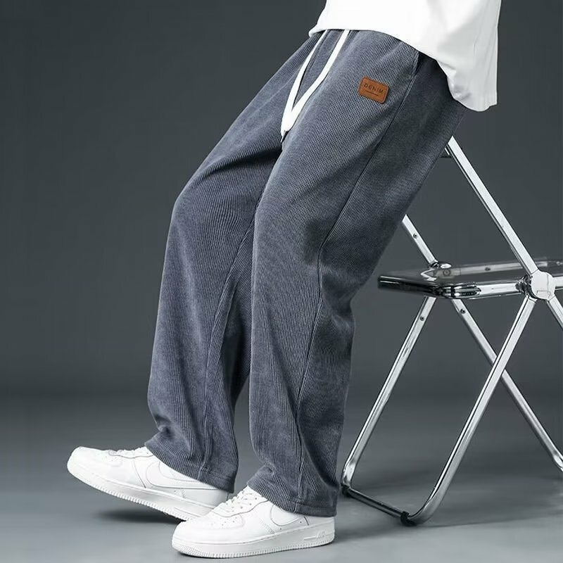 Y2k 2024 New Design Spring Autumn Straight Sweatpants men baggy pants Men's pants joggers Male Loose Grey Casual Pants for mens