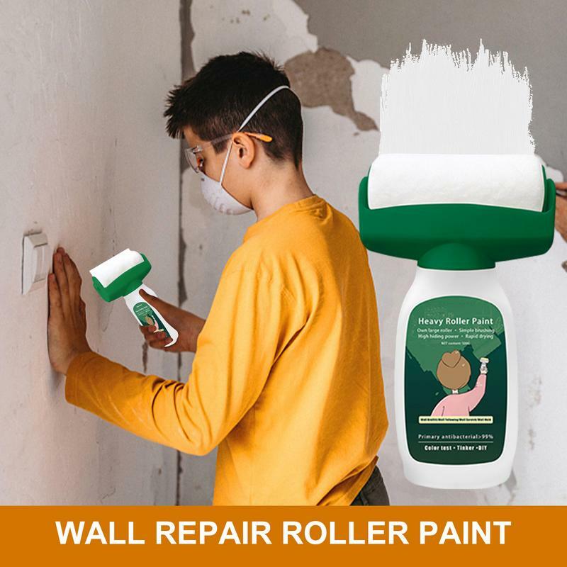 Rodillo de pintura de pared pequeño a base de agua, herramienta portátil de reparación de daños de pared para sala de estar y cocina, 500g