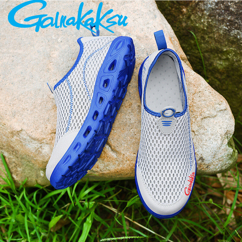 Verão ao ar livre sapatos de desporto sapatos de malha respirável tamanho grande sapatos de pesca secagem rápida anti-skid caminhadas sapatos de mergulho