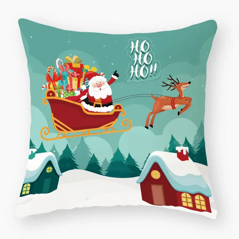 Christmas Printing Pillowcase Home Decor  Car Sofa Cushion Cover