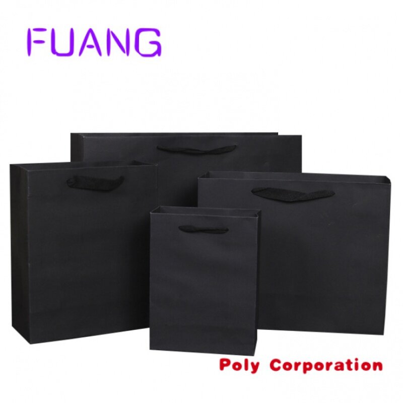 Custom  Luxury ribbon handle bag boutique shopping packaging customized printed euro tote paper gift bags with logo
