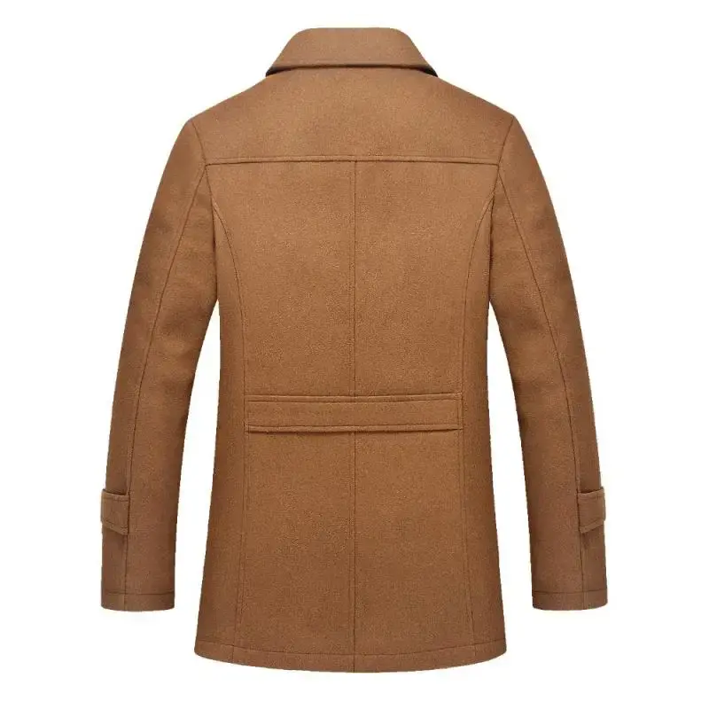 Abrigo de lana ajustado para hombre, chaqueta cálida informal, talla M-4Xl, 4 colores, novedad, Invierno