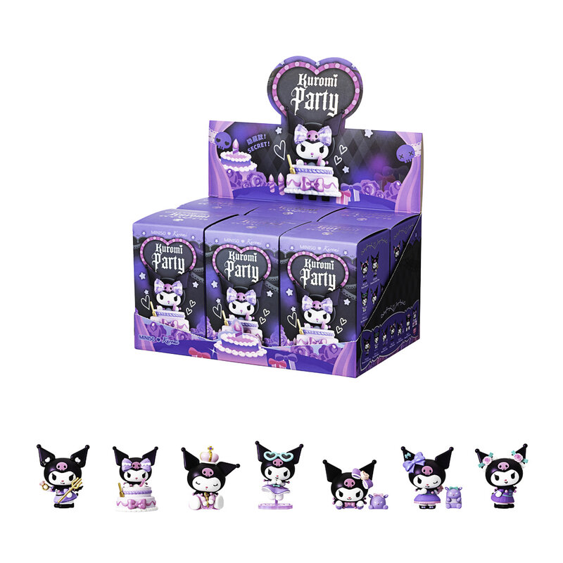 Sanrio Kuromi Blind Box Birthday Party Series Original Mystery Box Mini Figure Surprise Cute Model Fans Collection Gifts Toys