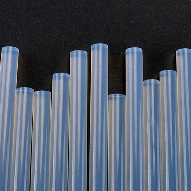 1-10 buah 11mm x 190mm tongkat lem mencair panas perekat batang viskositas kuat tembus cahaya untuk lem tembak rumah DIY perbaikan industri