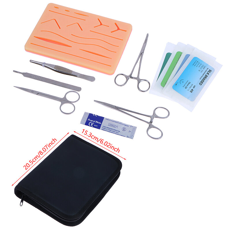 Suture Training Kit with Silicone Skin Pad Medical Students Surgical Suture Practice Kit Medical Teaching Model