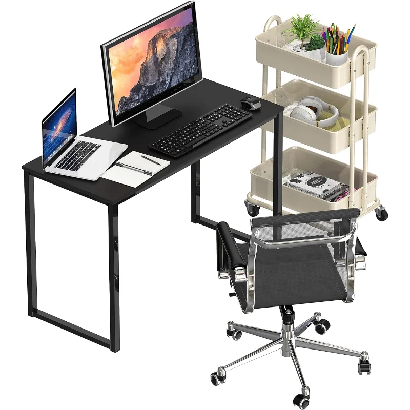 32-дюймовый компьютерный стол SHW для дома и офиса, черный
