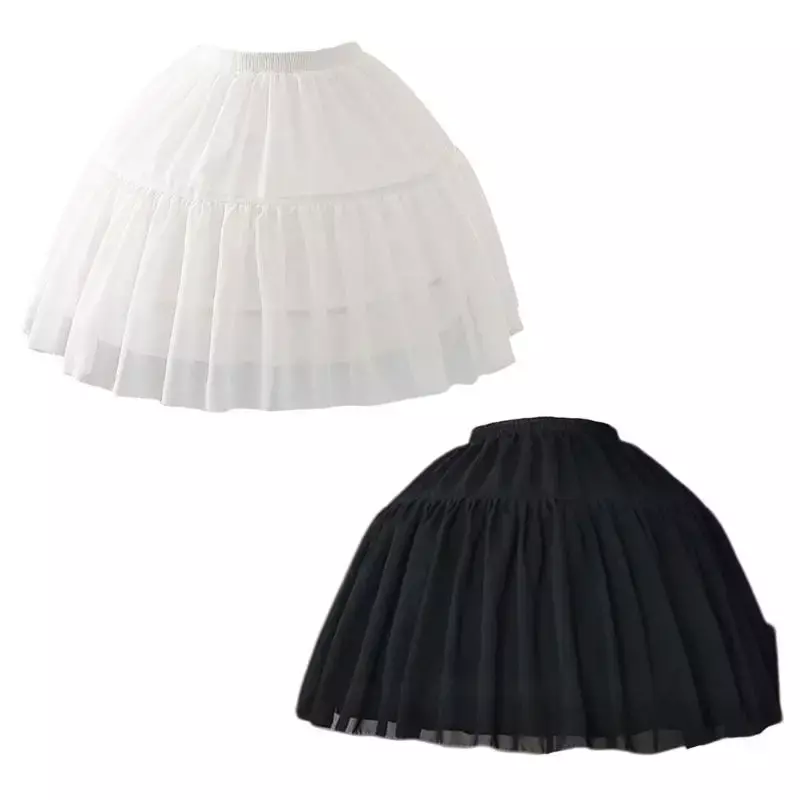 Falda corta de hueso de pescado para niñas, enagua ajustable, Lolita, Marie