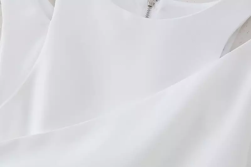 Блузка женская укороченная на молнии, Модный облегающий пуловер с вырезами, с одним рукавом, в винтажном стиле, шикарный топ