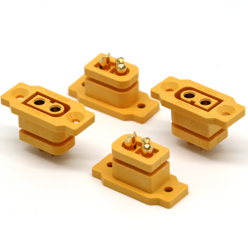 1/2/5/10pcs Amass XT60E-F Female Plug Battery Connecting Adapter Large Current Gold/Brass Ni Plated Power Connector for RC Model