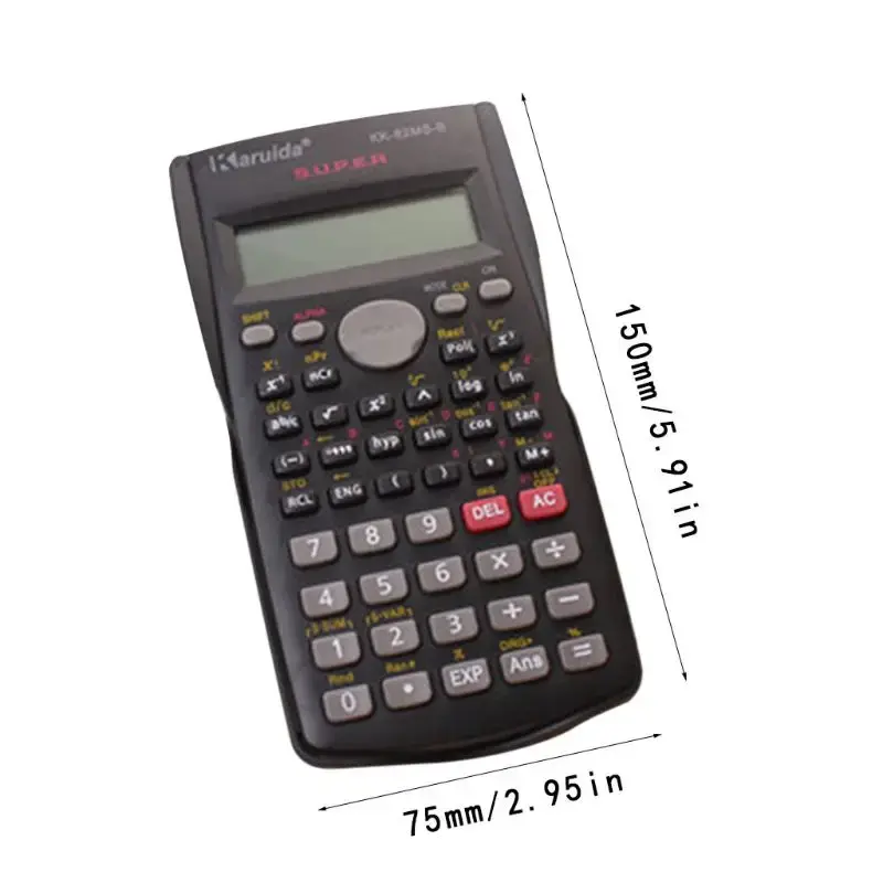 Калькулятор для обучения математике портативный научный студенческий калькулятор 2-строчный дисплей Ручной многофункциональный