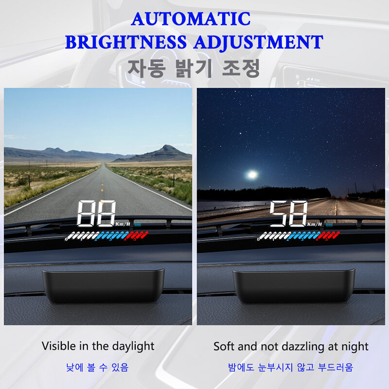 WYING-pantalla LED para coche, velocímetro de ordenador, sobrevelocidad, advertencia de temperatura del agua, M7, OBD, GPS, HUD