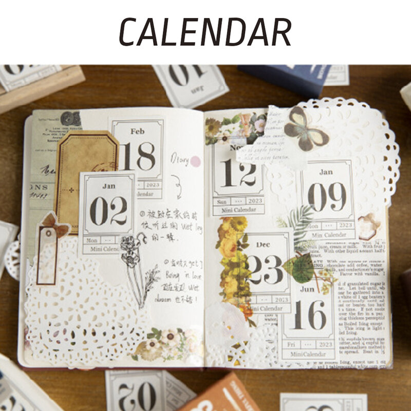Mini gravável mesa calendário tearable desktop calendário decoração para o quarto sala de estar