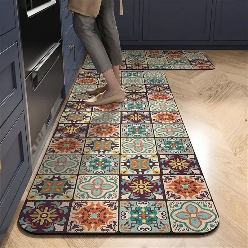 Antypoślizgowe dywaniki kuchenne do salonu dywany z długimi dywan do składania matami podłoga w kuchni mata do drzwi wejściowych wystroju domu Alfombra tapisa