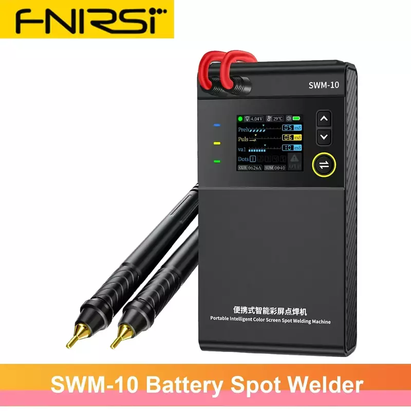 FNIRSI-soldador por puntos de batería portátil SWM-10, Mini máquina de soldadura SWM10, paquete de batería 18650, herramienta de soldadura de 5000mah, 0,25mm