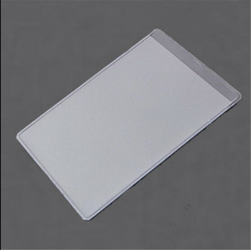 Fundas transparentes de plástico suave para tarjetas de crédito, protectores a prueba de polvo e impermeables, 96x60mm, 10 unidades