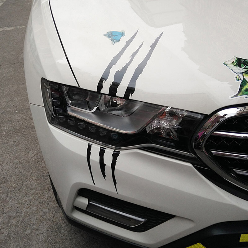 Car Styling Headlights Personalized Car Stickers Monster Claw Scratch Stripe Marks Headlight Decal Car Stickers Auto Accessorie