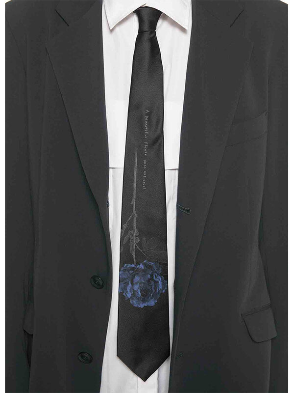 Yohji yamoto gravata para homens e mulheres, acessório de vestuário unisex, estilo escuro, moda, novidade