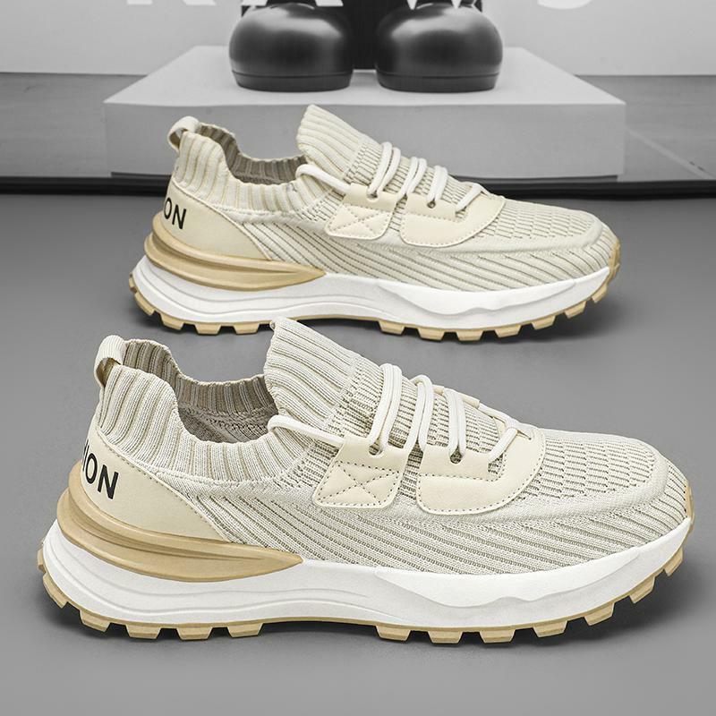 Мужская обувь, новинка 2023, модный бренд, повседневные осенние дышащие мужские спортивные туфли для путешествий для мальчиков, увеличенные папином