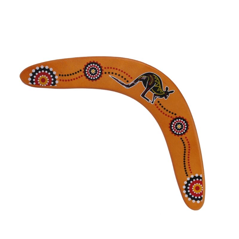 Nuovo canguro in legno genuino getta indietro a forma di V Boomerang Flying Disc lancio cattura gioco all'aperto