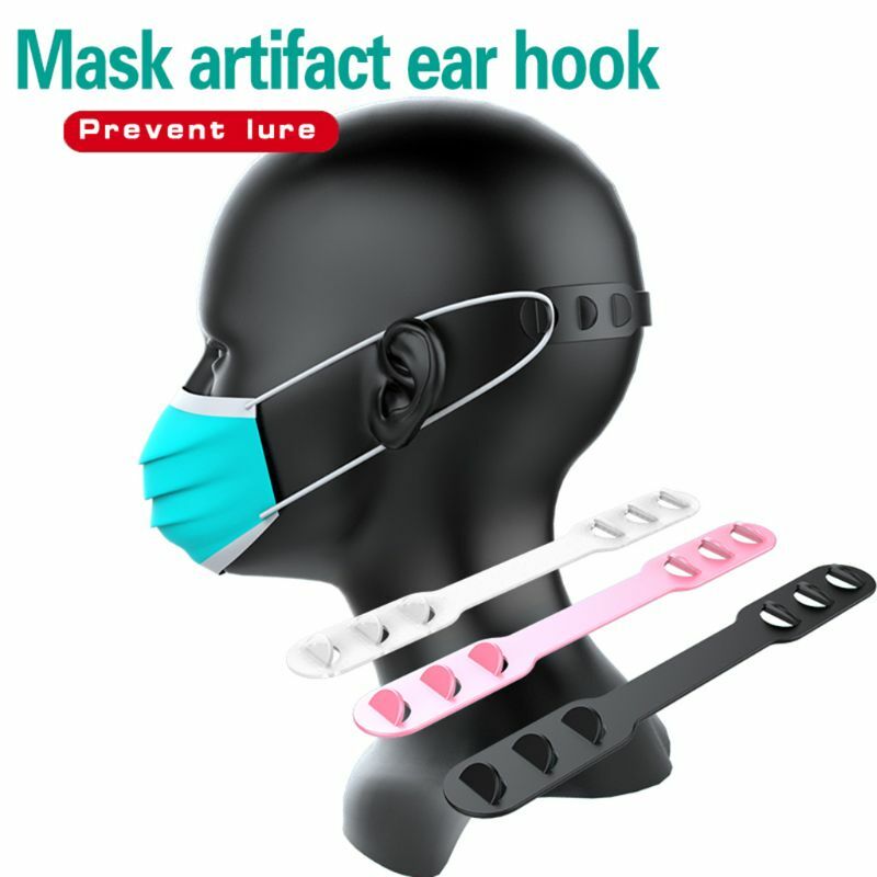 Extensor máscara, correa extensión soporte para oreja, hebilla para máscara, gancho para máscara