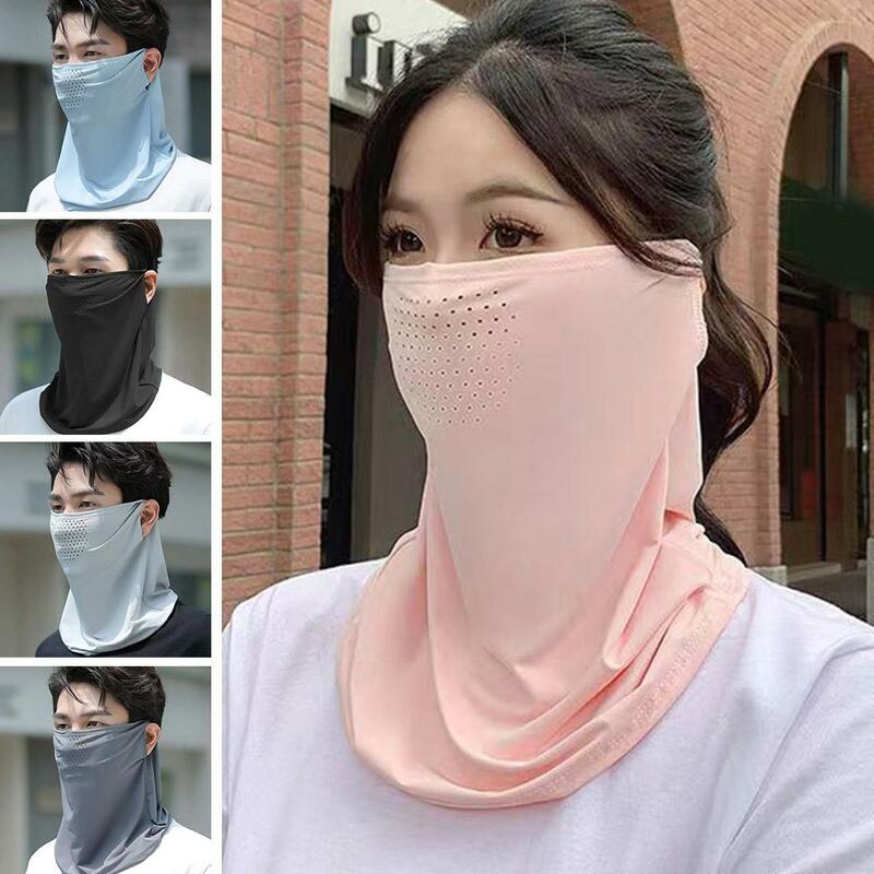 Sun Protection Ice Silk Mask For Sun Neck Protection Quick-drying Breathable Comfortable Sunscreen Scarf Cycling Outdoor Sports