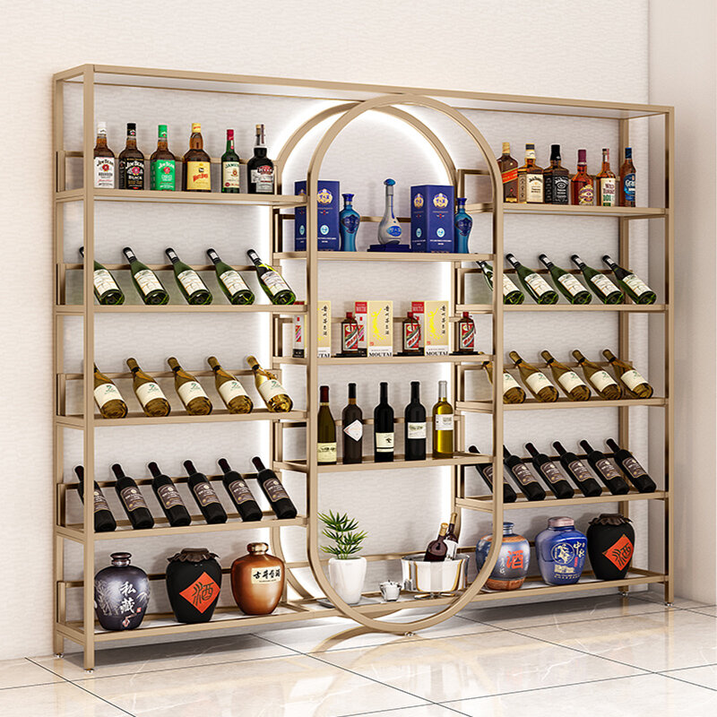 Shelf Drink Wine Cabinets Living Room Holder Cellar Aesthetic Wine Cabinets Free Shipping Mueble Para Vino House Accessories