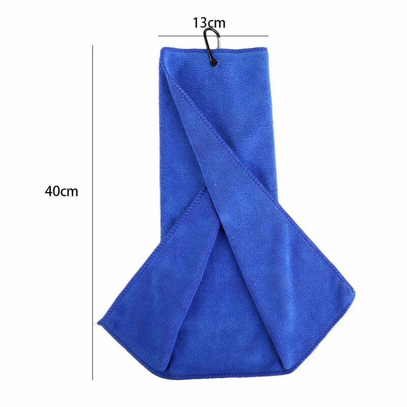 Tri-fold ręcznik golfowy dla mężczyzn i kobiet, wysokiej jakości tkanina z mikrofibry, wytrzymały klips do karabinka, cztery opcje kolorystyczne, prezent