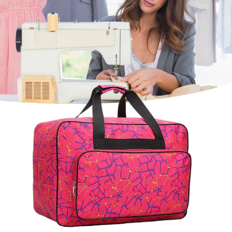 Bolsa de costura portátil Unisex, Kits de costura, máquina de coser, múltiples bolsillos con confianza, Unisex, rosa, naranja