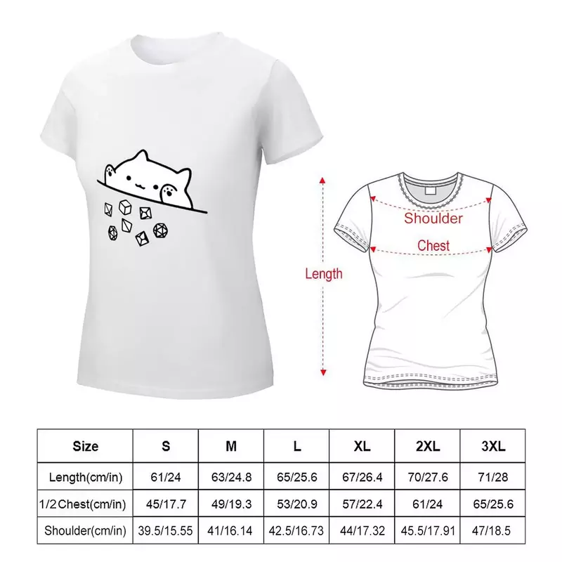 Camiseta Feminina de Gato Jogando Dados, Camiseta Jogos de Mesa, Camiseta RPG, Roupa estética, Nova Edição