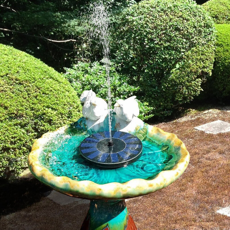 Solar Fountain Bird Bath Staw Patio Powered Fountain Garden Decoration Floating Garden Waterfall Fountain Pump