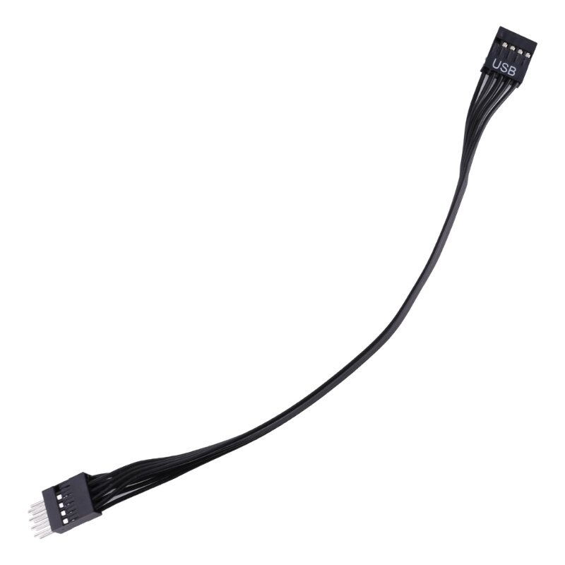 USB2.0 9-контактный разъем, материнская плата компьютера, передняя часть, 9P, удлинительный кабель, разъем «папа-мама», плоский