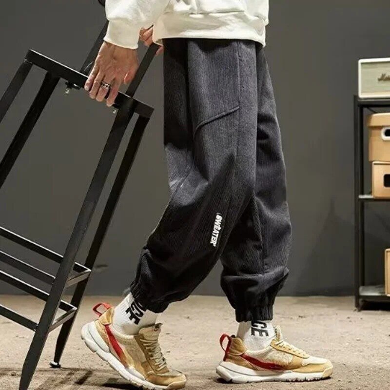 Emo Cargo Pants for Men Street Multipockets Trousers Man Y2k Fashion Slacks Harem Hiking Korean Style Baggy High Quality Cotton