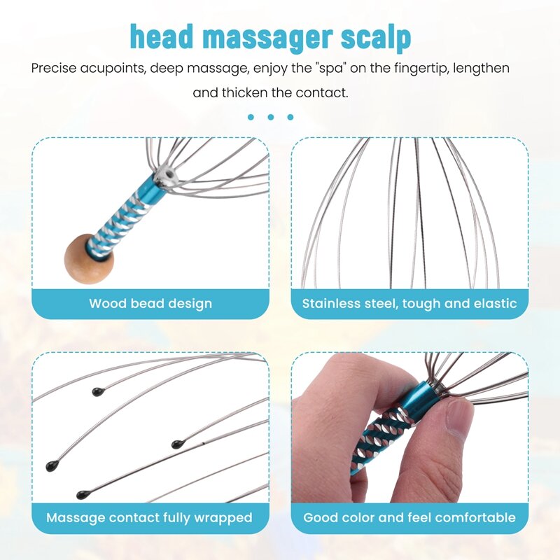 Masaż głowy masażysta głowy pająka do terapii relaksacyjnej i odprężania