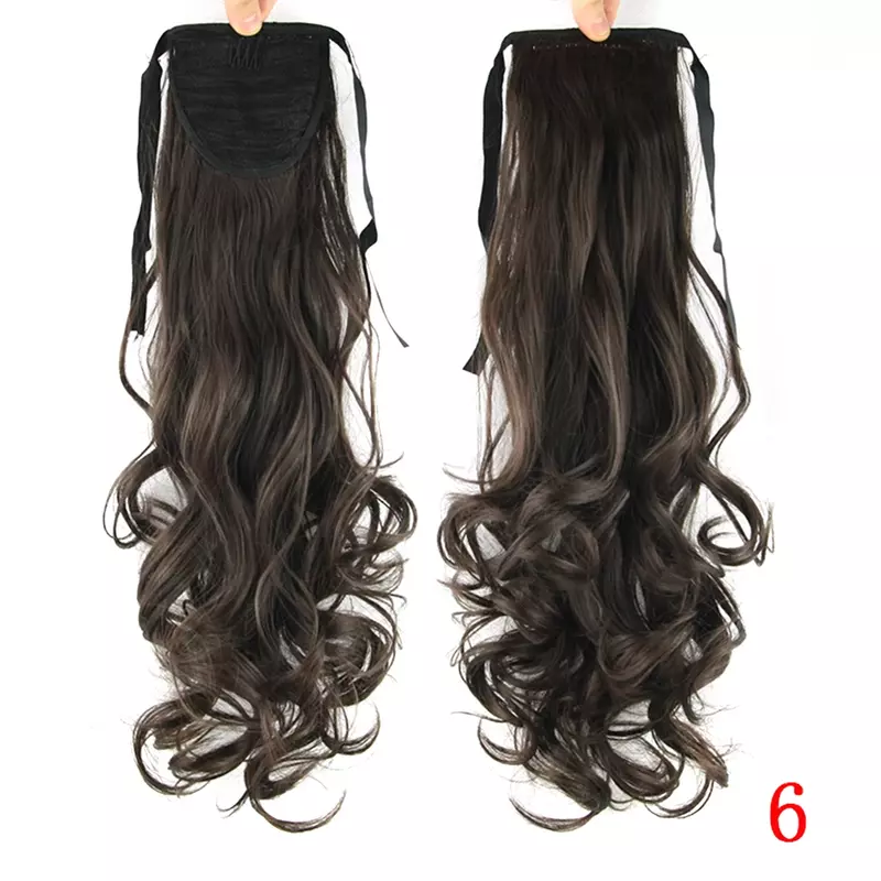 Long Straight Synthetic Fairy Tail Hairpiece Drawstring Ponytail Extension Pony Tail Wrap Hair for Women